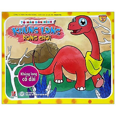 Tô Màu Dáng Hình Khủng Long Rong Chơi - Khủng Long Cổ Dài