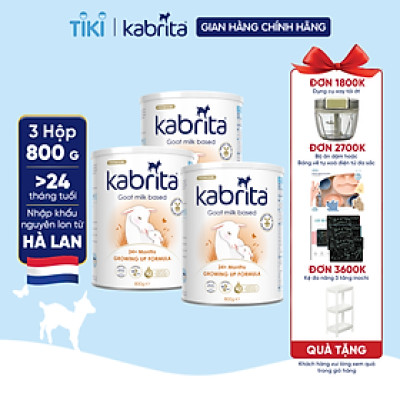 Combo 3 lon Sữa dê Kabrita số 3 cho trẻ trên 24 tháng - Lon 800g