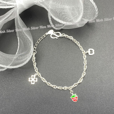 Lắc tay Cho Bé Bạc Ta Nguyên Chất S99 Chính Hãng Bạc Hiểu Minh LTE566