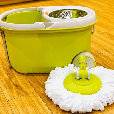 Bộ Lau Nhà Xoay Tay 360 độ MOP L003 (cam kết hàng chuẩn, y hình) lồng vắt bằng inox