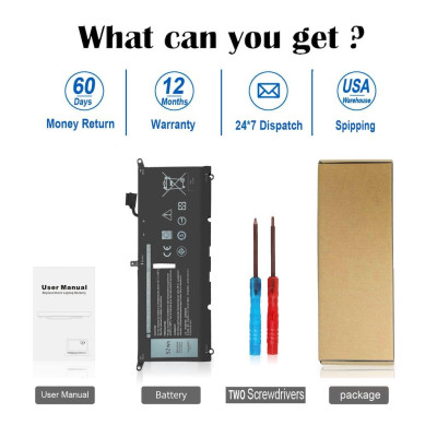 Pin Tương Thích Cho Laptop Dell Inspiron 13 5390 5391 7390 H754V G8Vcf Xps 9370 9380 – Dxgh8 52Wh TEEMO PC TEBAT1399 Hàng Nhập Khẩu