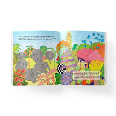 Sách - Elmer Và Ngày Gió Lớn - Song Ngữ Anh Việt - Đông A