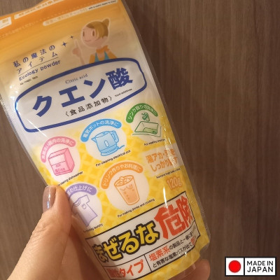 Bột tẩy đa năng Axit Citric 120g (phụ gia thực phẩm) - Hàng Nội Địa Nhật Bản