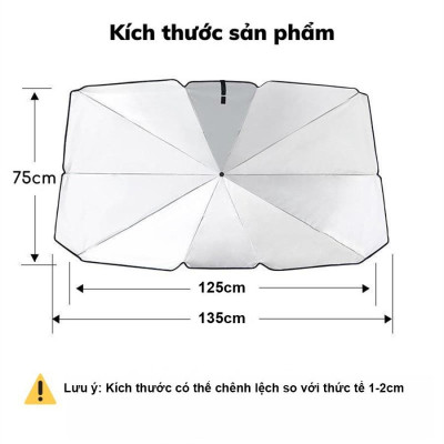 Ô Che Nắng Ô Tô - Dù Che Nắng Kính Lái Ô Tô - Chắn Nắng Kính Lái Cao Cấp Cho Xe Hơi