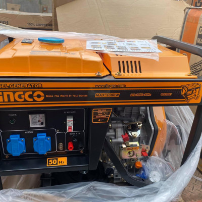 MÁY PHÁT ĐIỆN ĐỘNG CƠ DẦU  3.0KVA (4 THÌ, OHV, 13HP) INGCO GDE30001- HÀNG CHÍNH HÃNG
