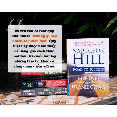 Sách - Combo Nghĩ giàu làm giàu  + Đường đến thành công  + Để thế giới biết bạn là ai  - FirstNews