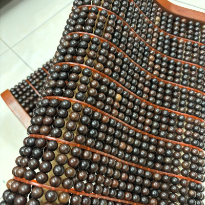 Gối Hạt Gỗ Mun Cao Cấp , Gối Công Thái Học - Kích Thước 36cmx24cmx8/4cm ( Mian. vn )