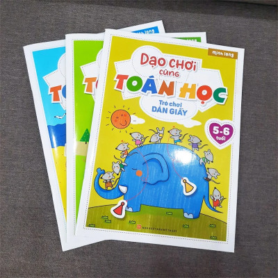 Sách: Dạo Chơi Cùng Toán Học - Trò Chơi Dán Giấy (5-6 tuổi)