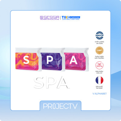 [TẶNG 5 TÚI PV ZIP] Thực Phẩm Sức Khoẻ S+P+A | V Alphabet - Sự Bình Tĩnh, Chống Oxy Hóa & Tiêu Hóa Khỏe - PROJECT V - Xuất xứ Pháp, Hàng Chính Hãng