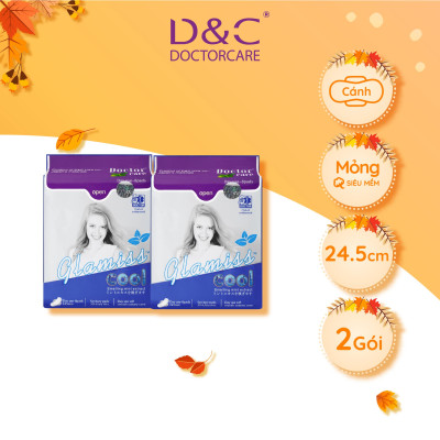 Combo 2 Băng vệ sinh thảo dược Glamiss Cool ban ngày 24cm siêu mát siêu khô thoáng