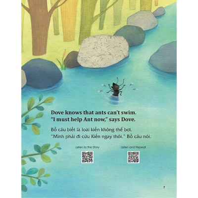 Học Tiếng Anh Cùng Truyện Ngụ Ngôn Aesop - Kiến Và Bồ Câu - The Ant And The Dove