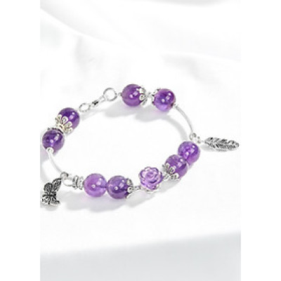 Vòng tay đá thiên nhiên phối hoa mẫu đơn Ngọc Quý Gemstone