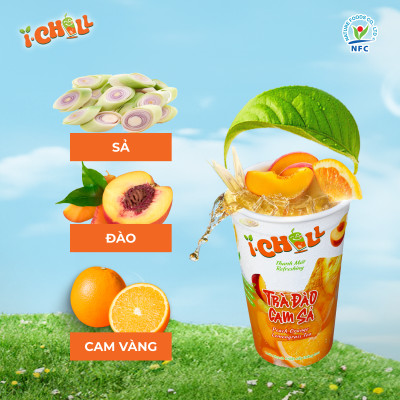 [COMBO 6 LY] iChill Dâu Tây Atiso Đỏ + Trà Đào Cam Sả + Sâm Long Nhãn Nấm Tuyết Nước Thanh Nhiệt Sấy Thăng Hoa Từ Trái Cây Tự Nhiên