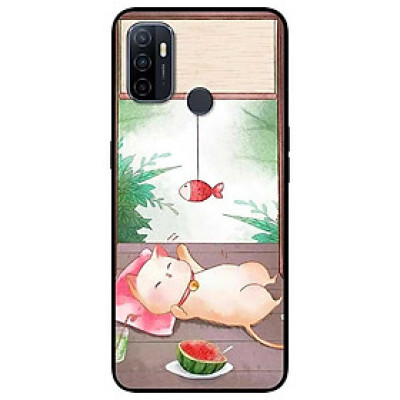 Ốp lưng dành cho Oppo A53 mẫu Mèo Và Điện Thoại