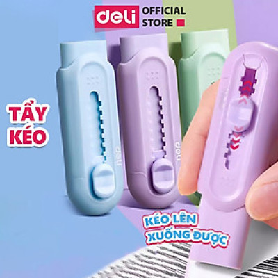 Gôm Tẩy Chì Khổng Lồ Dạng Kéo Deli - Không Dính Tay, Không Bụi Bẩn Tiện Dụng Cho Học Sinh - Màu Ngẫu Nhiên