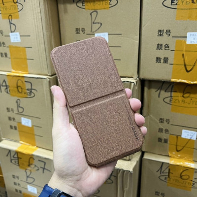 Case bao da ốp lưng canvas cho iPhone 14 Pro Max (6.7 inch) hiệu X-level Stand Journey bảo vệ camera, lật dọc kiêm giá đỡ điện thoại - hàng nhập khẩu