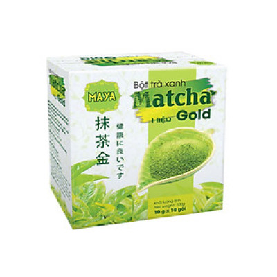 Bột Trà Xanh Matcha Hiệu Gold Cocoa Indochine (Hộp 10 Gói x 10g)