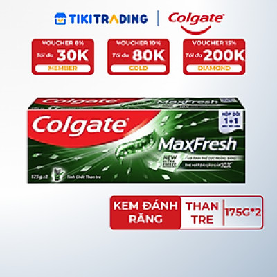 Bộ đôi kem đánh răng Maxfresh Than tre 175g