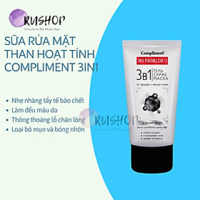 Sữa rửa mặt than hoạt tính Compliment 3in1 150ml 