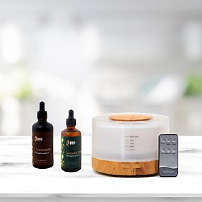 Combo Mua 2 Tinh Dầu Thiên Nhiên Quế,Sả Chanh 100ml Tặng Máy Xông Chất Lượng