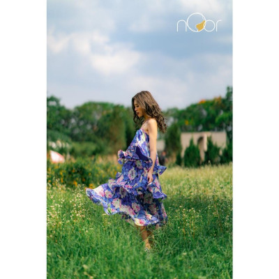 Váy Hai Dây Hoa Bồng Bềnh Lilac Thương Hiệu nOor - NV555