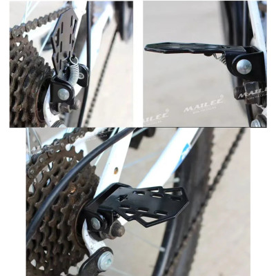 Gác Chân Sau Xe Đạp ST-512M Thép Kim Loại Gập Gọn 90° độ- Phù Hợp MTB, An Toàn Cho Trẻ Em (Bộ gồm 2 cái) - Mai Lee 