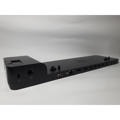 Bộ mở rộng cổng giao tiếp máy tính laptop HP 2013 UltraSlim Docking Station hỗ trợ mở rộng cổng kết nối cho máy như USB, Lan, Audio... - Hàng chính hãng