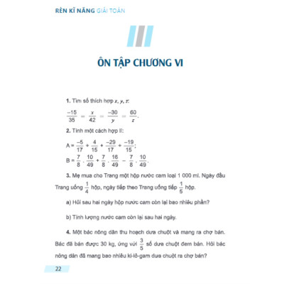 Sách - Rèn Kĩ Năng Giải Toán Lớp 6 - Tập 2 (ML)