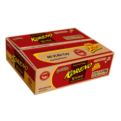 Thùng 24 Gói Mì vị Bò cay Koreno 100g