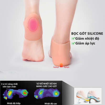 Combo 5 cặp vớ bọc gót chân silicone chống nứt nẻ chống bong tróc da và giúp làm hồng gót sen - buybox - BBPK68_5