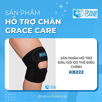 Đai Cố Định Đầu Gối Grace Care KB222 – Bảo Vệ Khớp Gối, Hỗ Trợ Tập Thể Thao, Giảm Đau, Chấn Thương