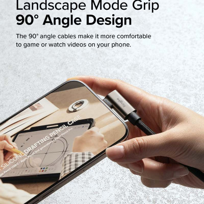 Cáp sạc nhanh 240W RINGKE 90 Degree USB-3.2 Gen 2X2 USB-C Cable - Hàng Chính Hãng