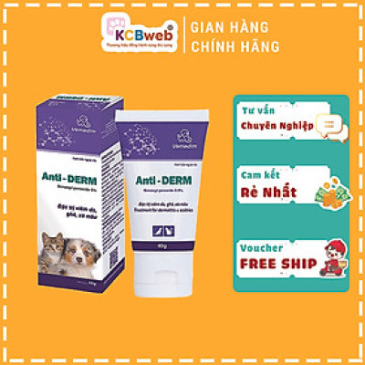 Kem bôi ngoài da Anti-Derm, mụn, ghẻ, xà mâu cho thú cưng