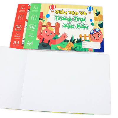 Tập Vẽ A4 - 40 Trang 120gsm - The Sun - Trang Trại Sắc Màu