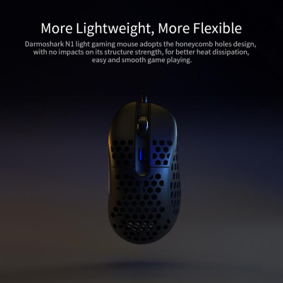 Chuột DarmoShark N1 16000DPI Gaming PAW3389 cảm biến quang học cho Máy tính xách tay
