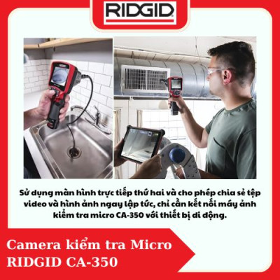 Camera Kiểm Tra Đường Ống RIDGID (55903) Màn Hình 3.5" Camera Cầm Tay Số 1 Tại Mỹ - Hàng Chính Hãng