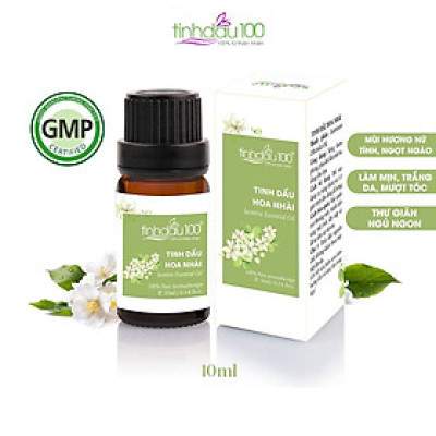 Tinh dầu hoa nhài nguyên chất hương thơm thanh khiết, thư giãn đầu óc, tạo hưng phấn trong tình yêu - 10ml