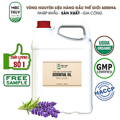 Tinh Dầu Oải Hương Nguyên Chất Hữu Cơ MỘC THỦY 100ML - Lavender Essential Oil - Khử Mùi Xông Thơm Phòng, Thư Giãn - Đạt chuẩn chất lượng kiểm định