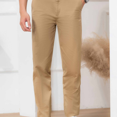 Quần kaki nam công sở màu be đậm ALGK057