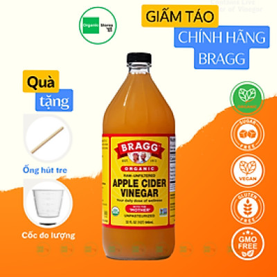 Giấm táo hữu cơ Organic Bragg (946ml)