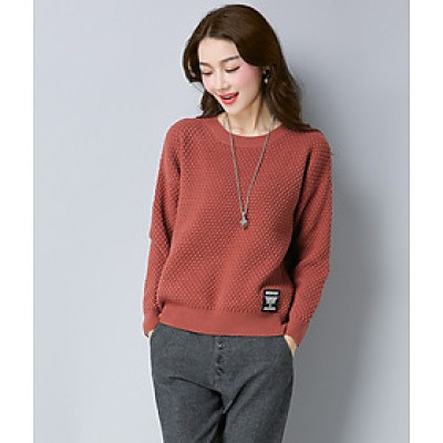 Áo len nữ cổ tròn dài tay, chất len dày dặn, hàng nhập cao cấp Al46