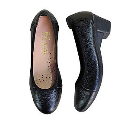 Giày Cao Gót Nữ HÀ NAM Da Bò Thật Cao Cấp 5cm GBBN2079