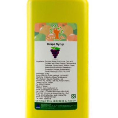 Siro Nho Maulin (MauLin Grape Syrup) Chai 2.5Kg - Nguyên liêu pha chế trà sữa hương thơm hảo hạng