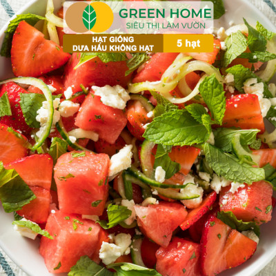 Hạt Giống Dưa Hấu Không Hạt Lai F1 Greenhome, Gói 5 Hạt, Dễ Trồng Quanh Năm, Nảy Mầm Cao, T27