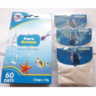 Bộ 3 Hộp 9 túi thơm phòng khử mùi ngàn hoa Mr. Fresh Hàn Quốc (10g/túi)