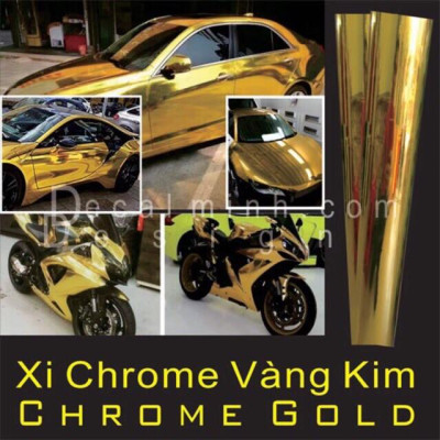 Decal trang trí ô tô chrome màu bạc/vàng tráng gương chống trầy dán xe cao cấp {Khổ lớn}
