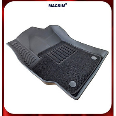 Thảm lót sàn ô tô 2 lớp cao cấp dành cho xe Toyota Cross 2020 - tới nay (sd) nhãn hiệu Macsim chất liệu TPE màu đen