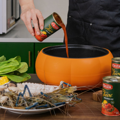 Combo 4 Lon Xốt Lẩu Chua Cay Cicook, Ngon Chuẩn Vị Không Cần Thêm GIa Vị 370g *4