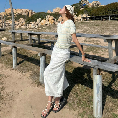 Chân váy dài phối ren sang chảnh tôn dáng dễ phối đồ Muse Miều Est.2013