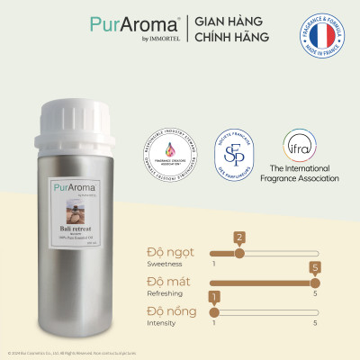 (Đậm Đặc | Chai Lớn) Tinh dầu SẢ CHANH nguyên chất PurAroma by IMMORTEL - Chính hãng Pháp